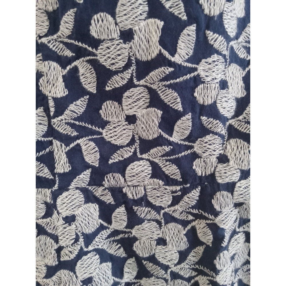 Womens Old Navy Embroidered Floral Pattern Midi Dress Size 8 100% Cotton - Picture 4 of 7